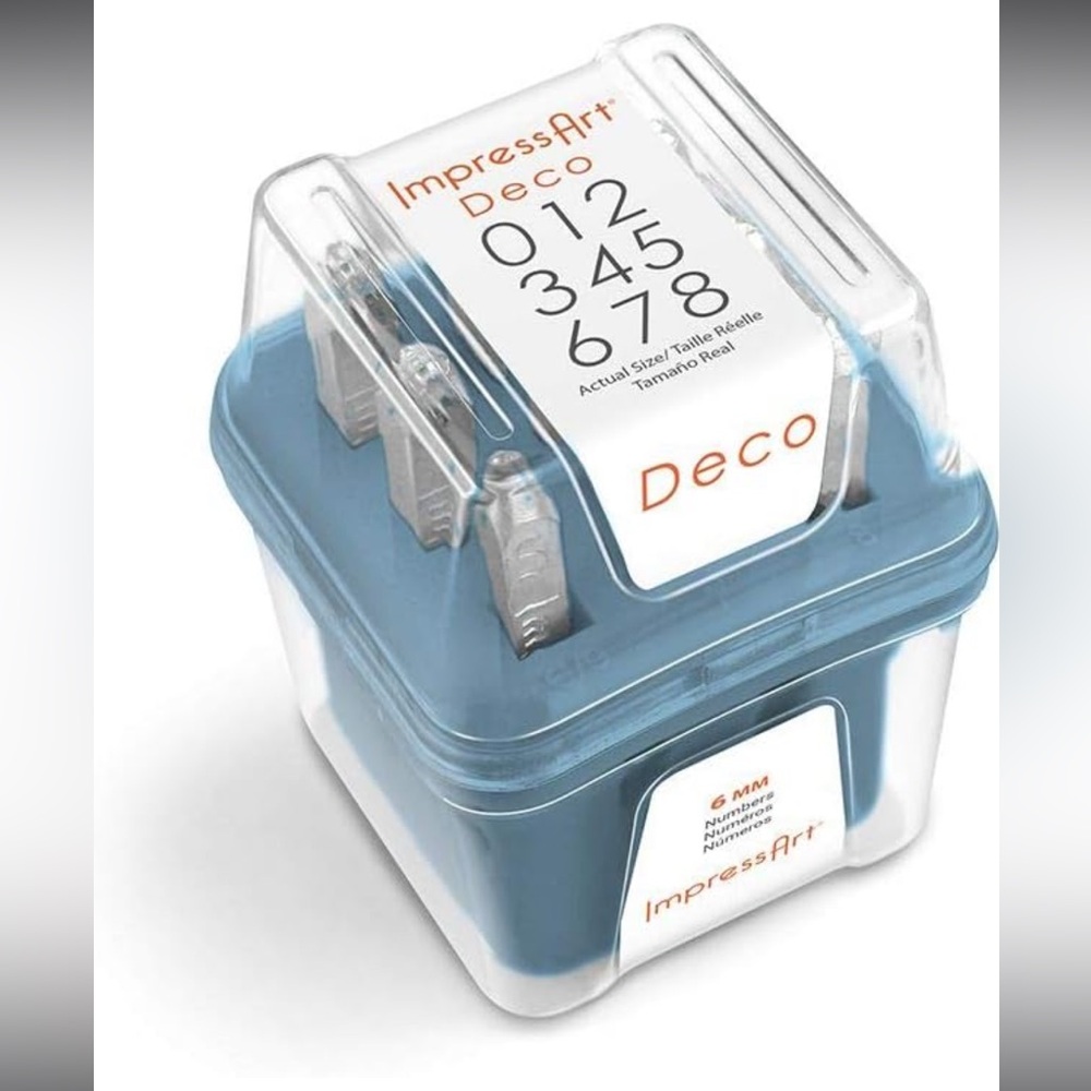 ImpressArt SC1123A-6mm Deco Number Metal Stamps, 6mm